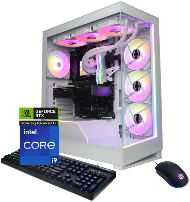CyberPowerPC Gamer Supreme Liquid Cool GXL70260 - Intel Core i9-14900KF 3.2GHz CPU 32GB DDR5 NVIDIA GeForce RTX 5070 12GB 1TB PCIe 4.0 NVMe SSD & Win 11 Home