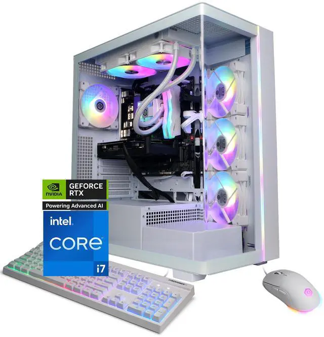 CyberPowerPC Gamer Supreme Liquid Cool GXL70600 - Intel Core i7-14700F 2.1GHz CPU 32GB DDR5 NVIDIA GeForce RTX 5060 Ti 8GB 2TB PCIe 4.0 NVMe SSD & Win 11 Home
