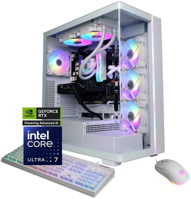 CyberPowerPC Gamer Supreme Liquid Cool GXL70610 - Intel Core Ultra 7 265F 2.4GHz CPU 32GB DDR5 NVIDIA GeForce RTX 5060 Ti 8GB 2TB PCIe 4.0 NVMe SSD & Win 11 Home
