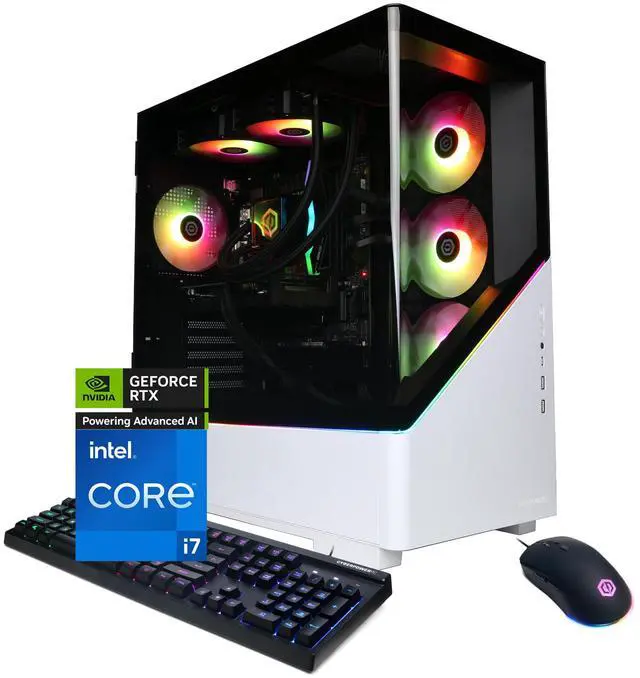 CyberPowerPC Gamer Supreme Liquid Cool GXL70670 - Intel Core i7-14700F 2.1GHz CPU 16GB DDR5 NVIDIA GeForce RTX 5060 8GB 2TB PCIe 4.0 NVMe SSD & Win 11 Home