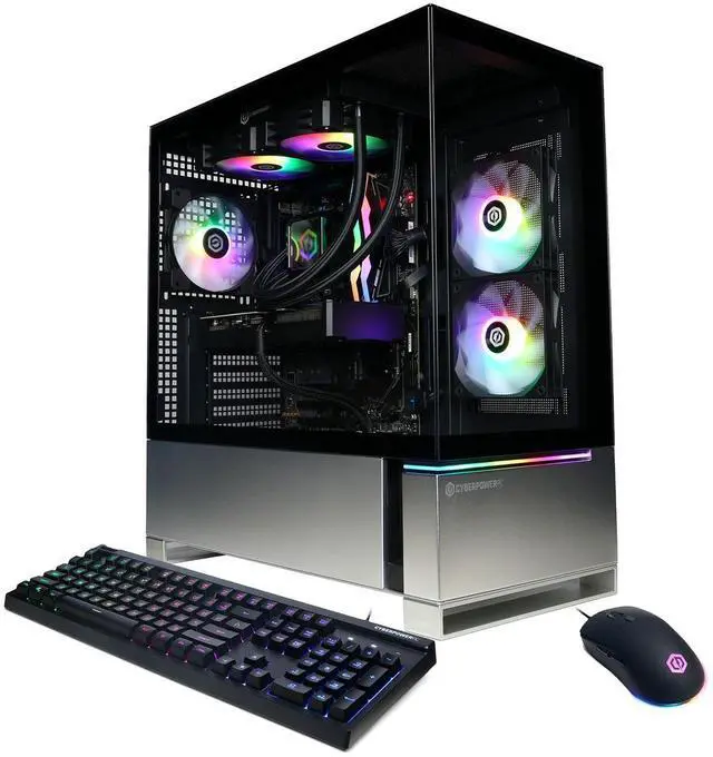 CyberPowerPC Gamer Supreme Liquid Cooled Gaming Desktop Computer AMD Ryzen 7 8700F 4.1GHz 32GB RAM 2TB SSD NVIDIA GeForce RTX 5060 Ti 16GB Windows 11 Home Black