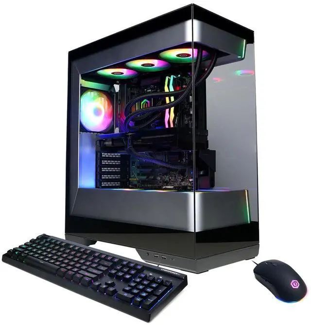 CyberPowerPC Gamer Supreme Liquid Cooled Gaming Desktop Computer AMD Ryzen 9 9950X3D 4.3GHz 64GB RAM 4TB SSD NVIDIA GeForce RTX 5080 16GB Windows 11 Home Black