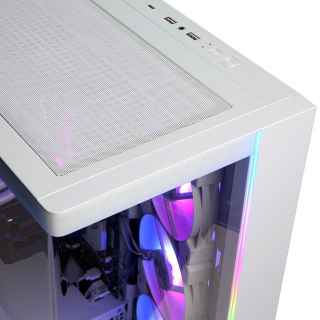 CyberPowerPC Gamer Supreme Liquid Cooled Gaming Desktop Computer AMD Ryzen 7 8700F 4.1GHz 32GB RAM 2TB SSD AMD Radeon RX 9060 XT 16GB Windows 11 Home White