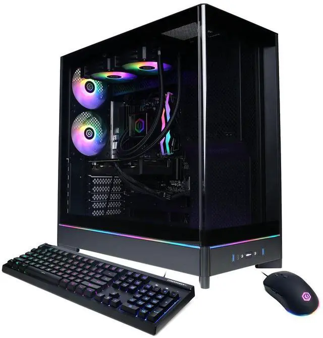 CyberPowerPC Gamer Supreme Liquid Cooled Gaming Desktop Computer AMD Ryzen 7 9700X 3.8GHz 32GB RAM 2TB SSD AMD Radeon RX 9060 XT 16GB Windows 11 Home Black