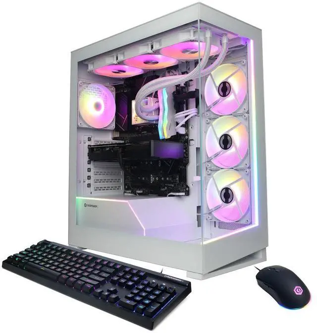 CyberPowerPC Gamer Supreme Liquid Cooled Gaming Desktop Computer Intel Core i9-14900KF 3.2GHz 32GB RAM 1TB SSD NVIDIA GeForce RTX 5070 12GB Windows 11 Home White