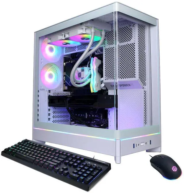 CyberPowerPC Gamer Supreme Liquid Cooled Gaming Desktop Computer Intel Core i7-14700KF 3.4GHz 32GB RAM 2TB SSD NVIDIA GeForce RTX 5070 Ti 16GB Windows 11 Home White