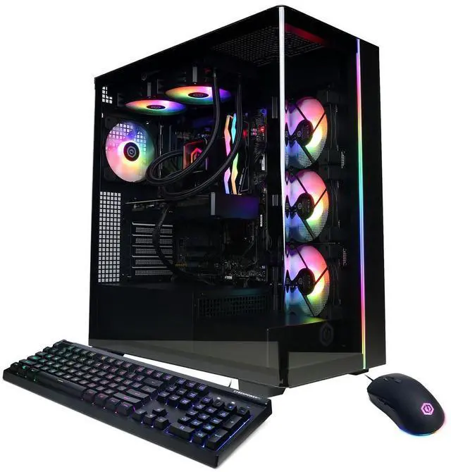 CyberPowerPC Gamer Supreme Liquid Cooled Gaming Desktop Computer AMD Ryzen 7 9700X 3.8GHz 32GB RAM 2TB SSD NVIDIA GeForce RTX 5070 12GB Windows 11 Home Black