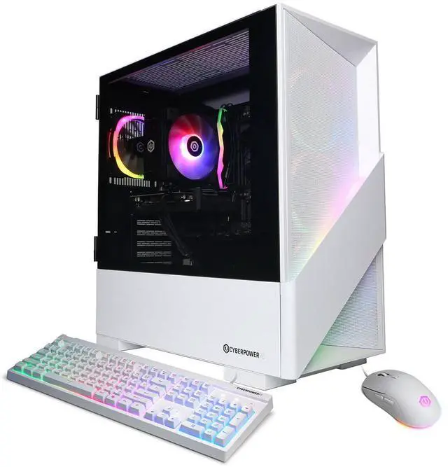 CyberPowerPC Gamer Xtreme Gaming Desktop Computer Intel Core Ultra 5 225F 3.3GHz 16GB RAM 1TB SSD AMD Radeon RX 9060 XT 8GB Windows 11 Home White