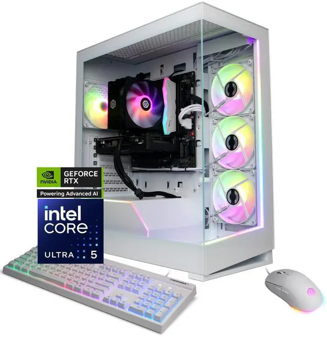 CyberPowerPC Gamer Xtreme GXL70660 - Intel Core Ultra 5 225F 3.3GHz CPU 16GB DDR5 NVIDIA GeForce RTX 5060 8GB 2TB PCIe 4.0 NVMe SSD & Win 11 Home