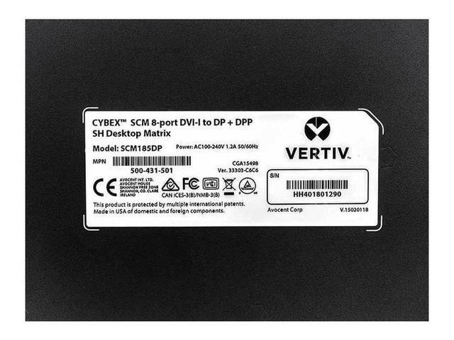 CYBEX Secure Desktop KVM Switches Universal DP/H Secure Desktop Matrix 2x8 KVM With CAC PP4.0