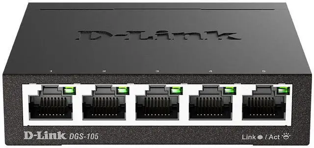 D-Link 5-Port Gigabit Unmanaged Desktop Switch (DGS-105)