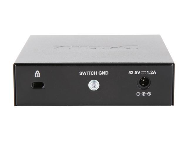 D-Link DGS-1005P 5-Port Gigabit Metal Desktop Switch With 4 PoE Ports