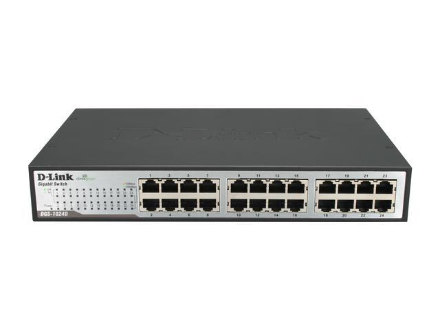 D-Link DGS-1024D Unmanaged 24-Port Gigabit Unmanaged Desktop Or Rackmount Switch