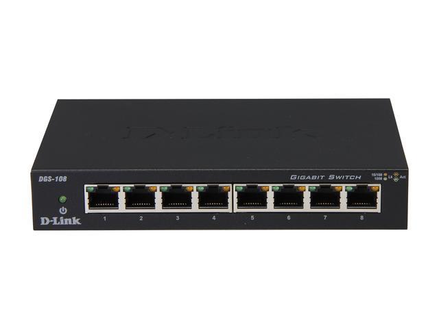 D-Link DGS-108 Unmanaged 8-Port Gigabit Switch