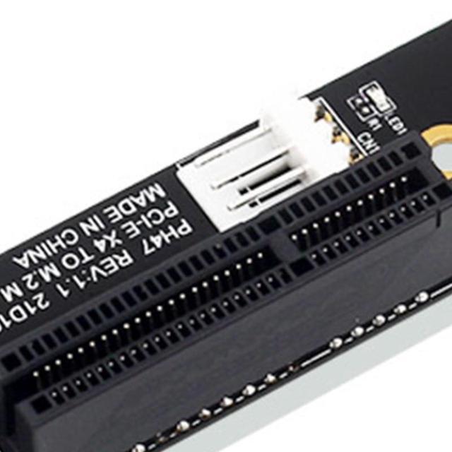 D7YC M.2 NGFF- To PCI-E 4X Riser Card M2 M Key SSD To PCIe X4 Adapter With LED Indicator SATA ICO Riser For Bitcoin Mining