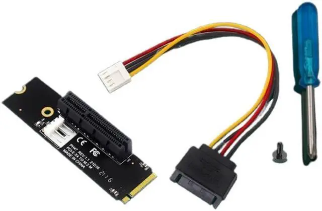 D7YC M.2 NGFF- to PCI-E 4X Riser Card M2 M Key SSD to PCIe X4 Adapter with LED Indicator SATA ICO Riser for Bitcoin Mining