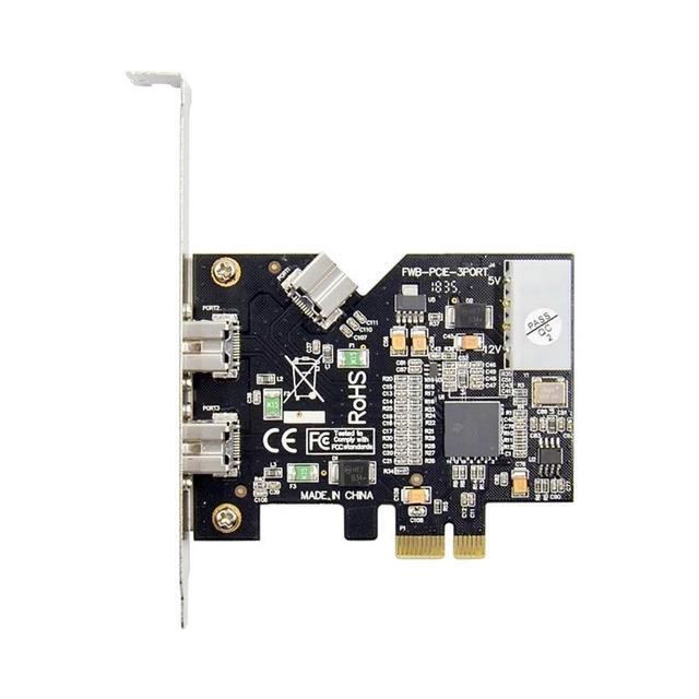 D7YC PCIE 1394B 3-Port Image Video Capture Card Expansion Controller Texas Instruments TI XIO2213AZAY Chip