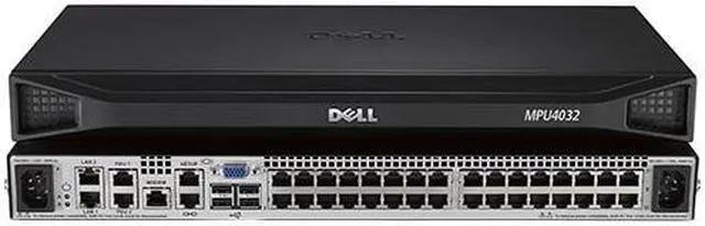 Dell Digital KVM Switch DMPU4032-G01 - TAA Compliant - 32 Computer(s) - 1 Local User(s) - 4 Remote User(s) - 1600 x 1200Network (RJ-45)USBVGA - Rack-mountable
