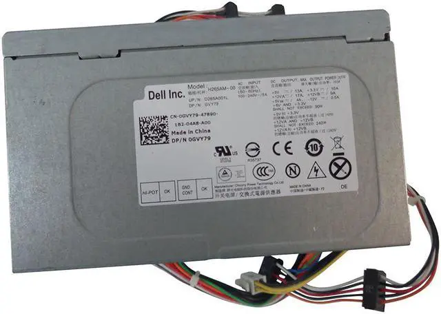 Dell Optiplex 390 790 990 3010 MT Computer Power Supply 265W GVY79 053N4 YC7TR D3D1C 9D9T1