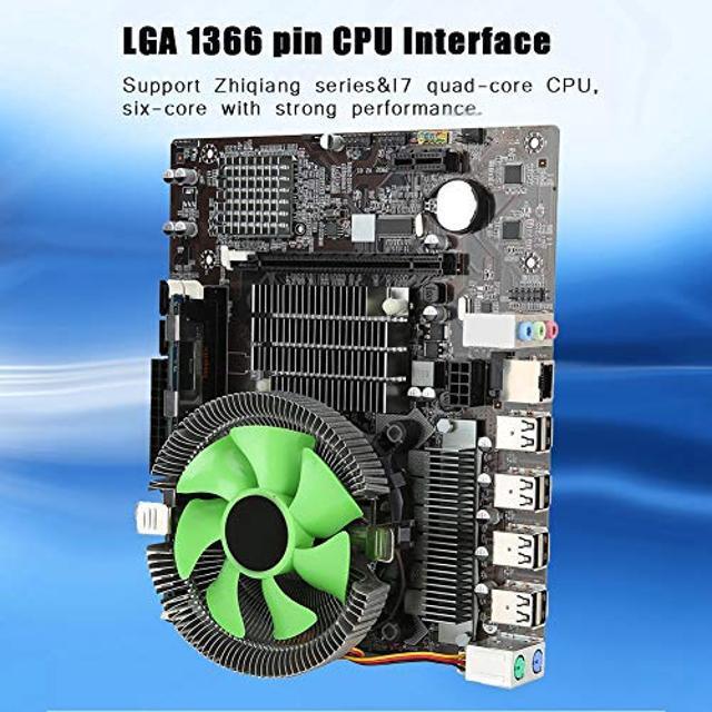 Desk Top PC Motherboard Set For Intel Xeon X5650 CPU With High Air Volume Radiator Memory Main Board For Xeon Series I7 Quad-core Six-core