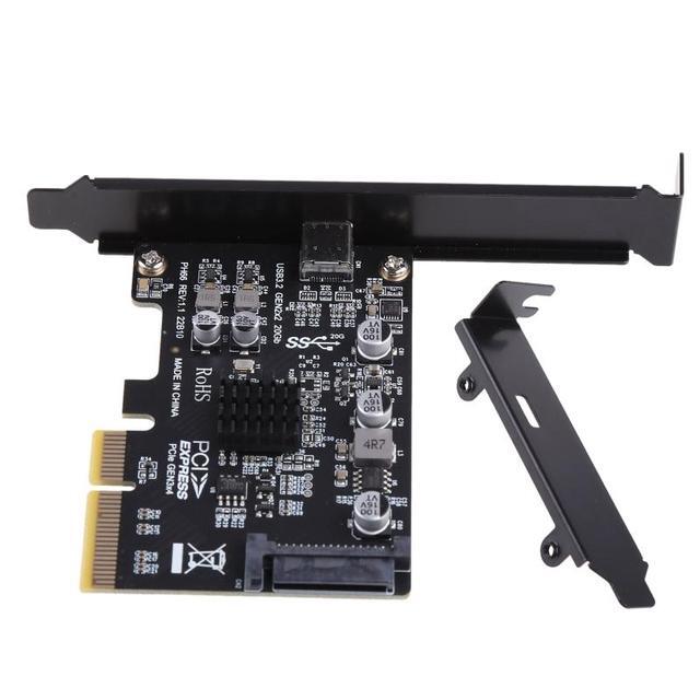 Desktop PCI-E X4 To Type-C Expansion Adapter Type C USB3.2 Gen2×2 20Gbps Fast Adapter With 15Pin Sata Drive-Free ASM3242