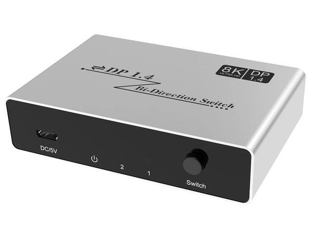 Displayport 1.4 Switch 8K Displayport Bi-direction Splitter Switcher Displayport KVM 2X1 1X2 Display-port 8K 30Hz 4K 120Hz