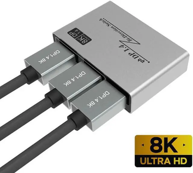 Displayport 1.4 Switch 8K Displayport Bi-direction Splitter Switcher Displayport KVM 2X1 1X2 Display-port 8K 30Hz 4K 120Hz