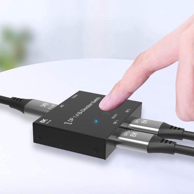 DisplayPort 8K DP 1.4 Switch Bi-Direction 8K 30Hz 4K 120Hz Splitter Converter For Multiple Source And Displays