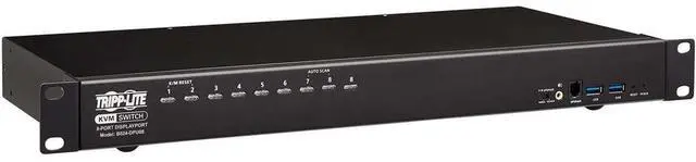 DisplayPort / USB KVM Switch 8-Port Audio/Video 4K 60Hz 1URM