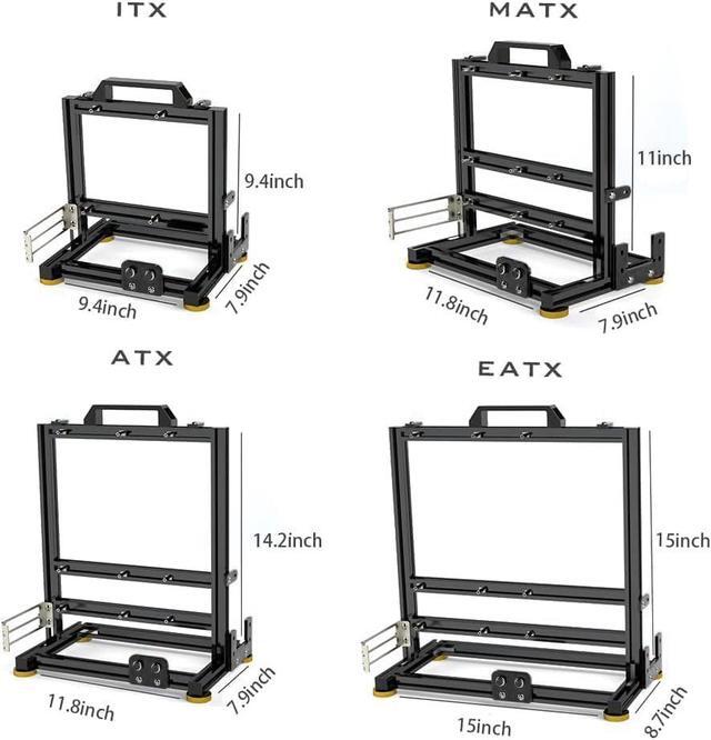 DIY Aluminium Pc Open Case Computer Chassis Test Bench Support Water Cooling Support Server Chassis Support Itx Matx ATX Eatx (3.ATX)