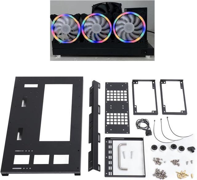 DIY Gaming PC Case Open Frame ATX M ATX ITX With Powerful Cooling System And Handle Steel Motherboard Case Rack Chassis