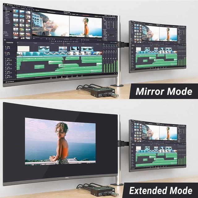 Dual Monitor Displayport HDMI KVM Switch 2 In 2 Out USB 3.0 DP+HDMI KVM Switch For 2 Monitors 2 Computers 4K 60Hz KVM Switch With 4 USB 3.0 Port For 2 Computers Share Mouse Keyboard And Monitor