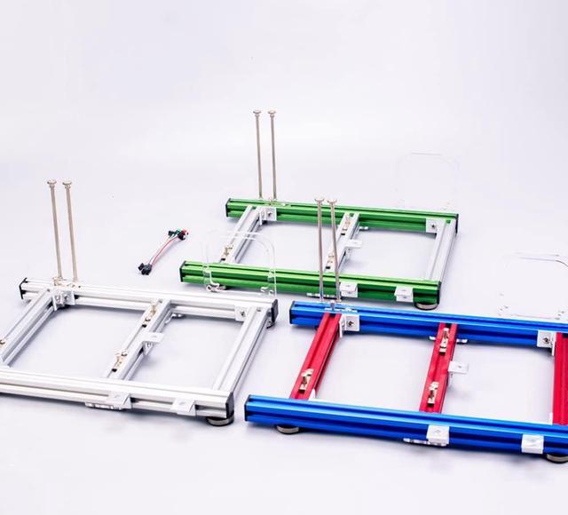 EDIY ITX MATX ATX Motherboard Test Bench Open Air Computer Case Chassis Aluminum Bracket DIY Bare Frame Mini-ITX Support Graphics Card(ITX_Silver)