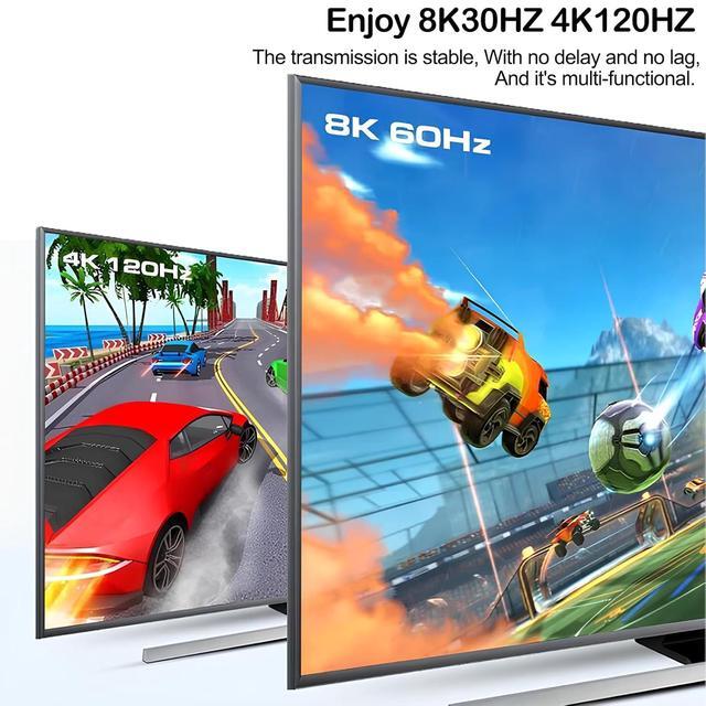ESTONE 4K 120Hz HDMI USB Network KVM Switch 2 In 1 Out Box With 2 Computers 1 Monitor 2 PCs Share 3USB3.0 And RJ45 Hubs For Mac Windows