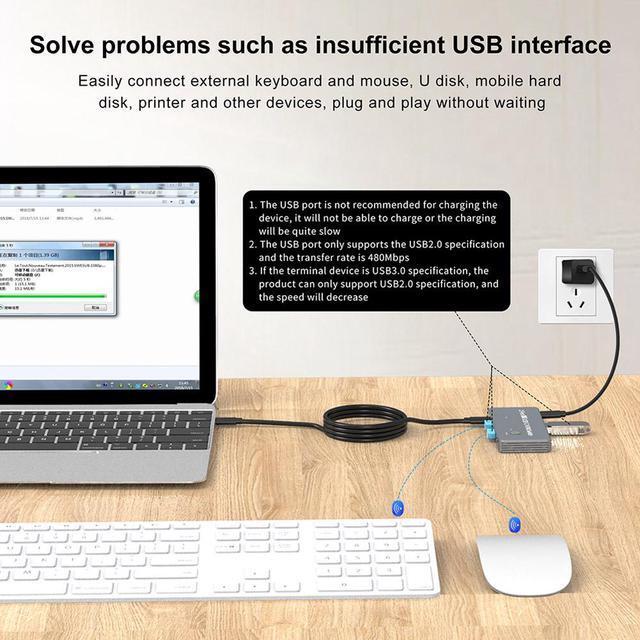 ESTONE 8K USB-C KVM Switch DP1.4 2USB-C 2PC Input 1 DisplayPort Output 8K KVM 8K 60Hz 4K 144Hz With 3X USB2.0 Port 2 PC Sharing One USB Keyboard Mouse U Disks