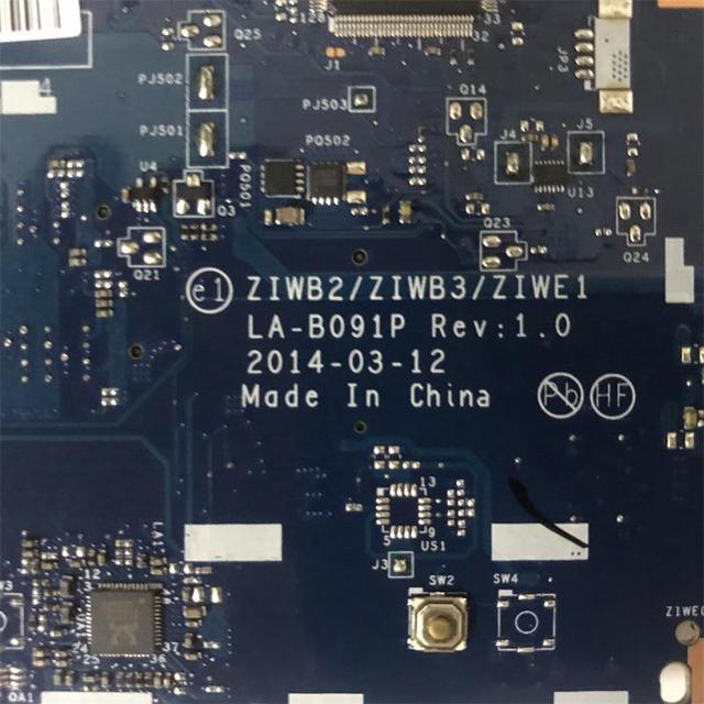 For B50-70 N50-70 LA-B091P Mainboard Notebook Motherboard With 3825 3558 I3 I5 I7 CPU(3825 3558 CPU)