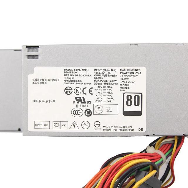 For D-ell Optiplex XE SFF Power Supply Y738P D499R Y738P L280E-01 280W Psu