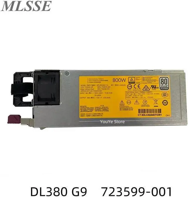 For DL380 G9 Gen9 Server Power Supply 723600-101 723599-001 754381-001 720479-B21 DPS-800AB-11 A Tested