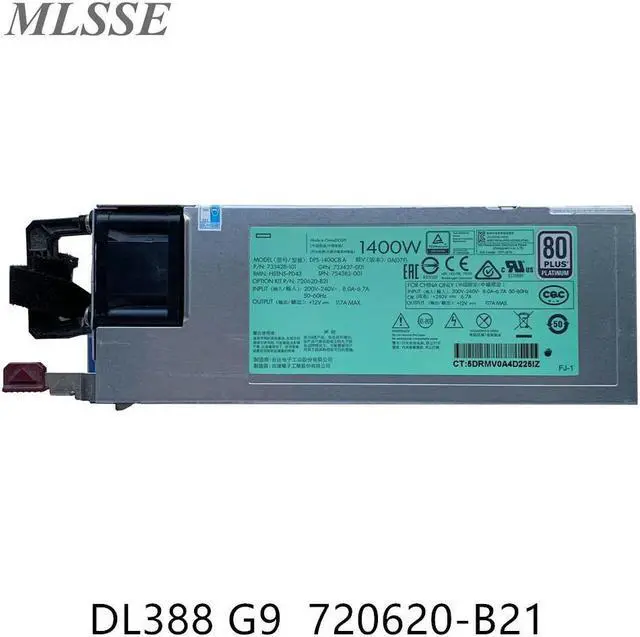 For DL388 G9 1400W Server Power Supply 733428-101 733427-001 754383-001 720620-B21 DPS-1400CB A