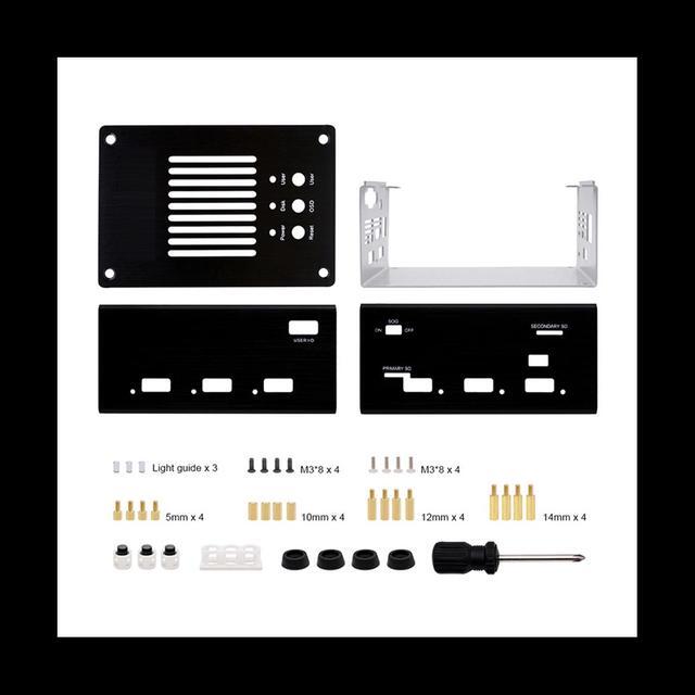 For Mister FPGA 128MB Motherboard V2.9+USB Hub V2.1 With DIY Metal Case Kit For Terasic DE10-Nano Mister FPGA(Black)