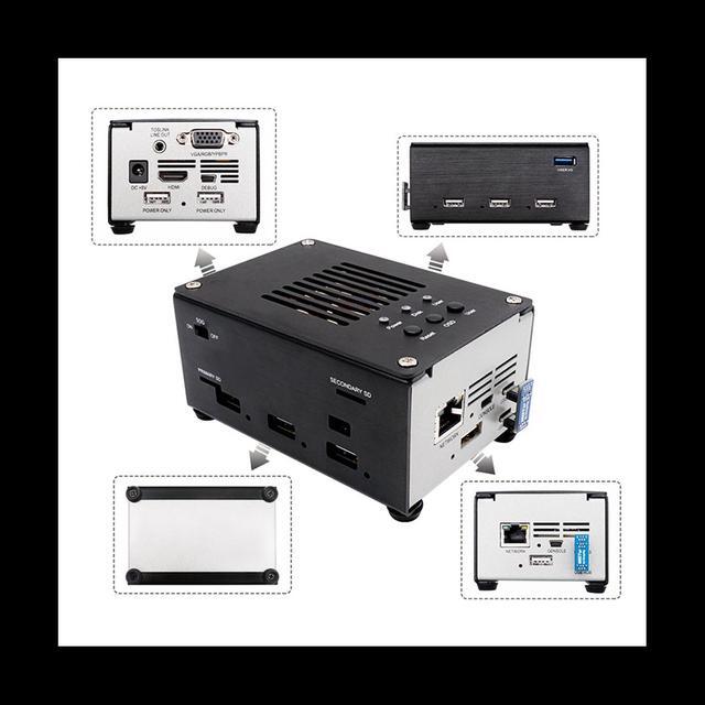 For Mister FPGA 128MB Motherboard V2.9+USB Hub V2.1 With DIY Metal Case Kit For Terasic DE10-Nano Mister FPGA(Black)
