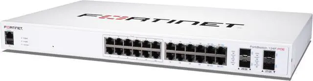 Fortinet FortiSwitch 124F-POE 24-port managed PoE Switch L3 rack-mountable FS-124F-POE