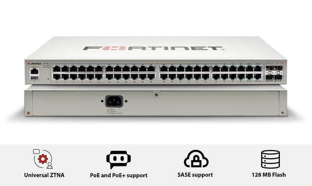 FortiSwitch-148F Layer 2 FortiGate Switch Controller Compatible Switch With 48x 1G RJ45 And 4x 10G/1G SFP+/SFP Ports And 1x RJ45 Console Port