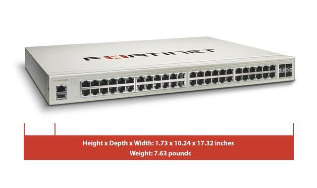 FortiSwitch-148F Layer 2 FortiGate Switch Controller Compatible Switch With 48x 1G RJ45 And 4x 10G/1G SFP+/SFP Ports And 1x RJ45 Console Port