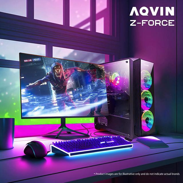 Gaming PC Tower Desktop Computer AQVIN - Intel I7 Processor Upto 4.60 GHz / NVIDIA RTX 3060 12GB GDDR6 Gaming GPU / Windows 11 Pro / 1TB SSD - 32GB DDR4 RAM / RGB Gaming Keyboard & Mouse / WiFi