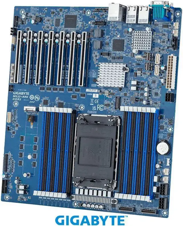 GIGABYTE MS33-AR0 Extended ATX Server Motherboard 4th Gen. Intel® Xeon® Scalable Processors Intel® C741 Chipset Single processor LGA 4677