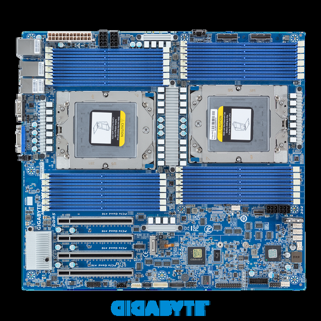 GIGABYTE MZ73-LM1 Motherboard - AMD EPYC™ 9005/9004 - E-ATX DP PCIe Gen4 CTDP 400W