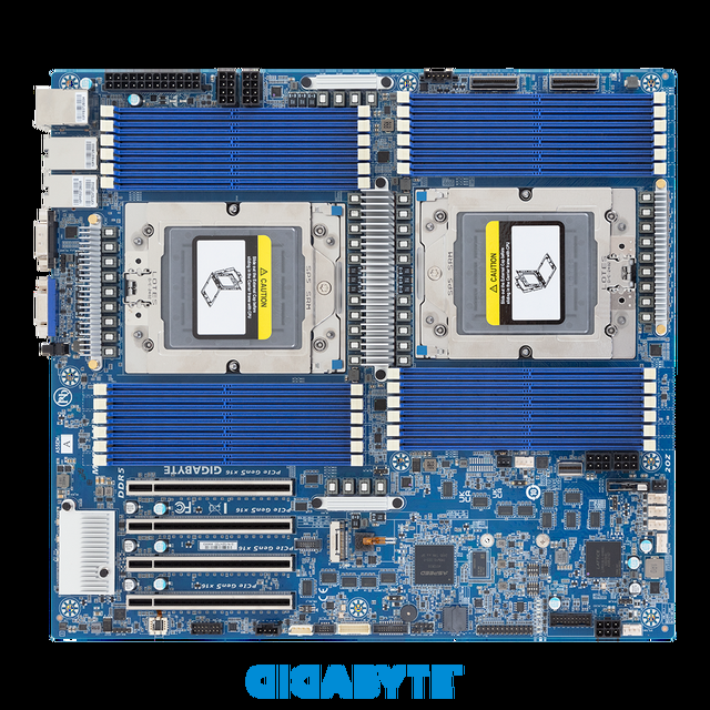 GIGABYTE MZ73-LM2 Motherboard - AMD EPYC™ 9005/9004 - E-ATX DP PCIe Gen5 CTDP 500W