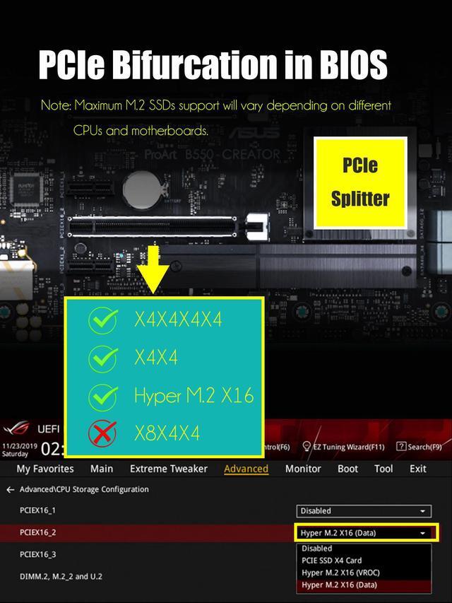 GLOTRENDS PA21 Dual M.2 NVMe To PCIe X8 4.0 Adapter Card Without PCIe Bifurcation Function Support 22110/2280/2260/2242/2230 Size