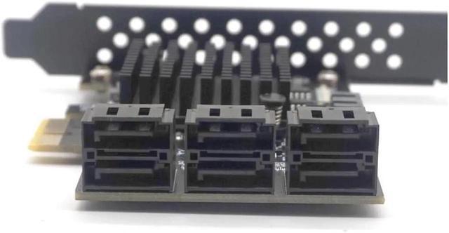 GOLDENDISK 8 Ports SATA 3.0 To PCIe Expansion Card PCI Express 8 SATA Adapter 8 Port SATA 3 Converter With Heat Sink 88SE9215 Chip For HDD